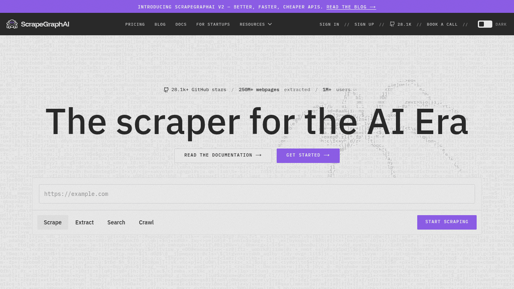 ScrapeGraphAI web scraper
