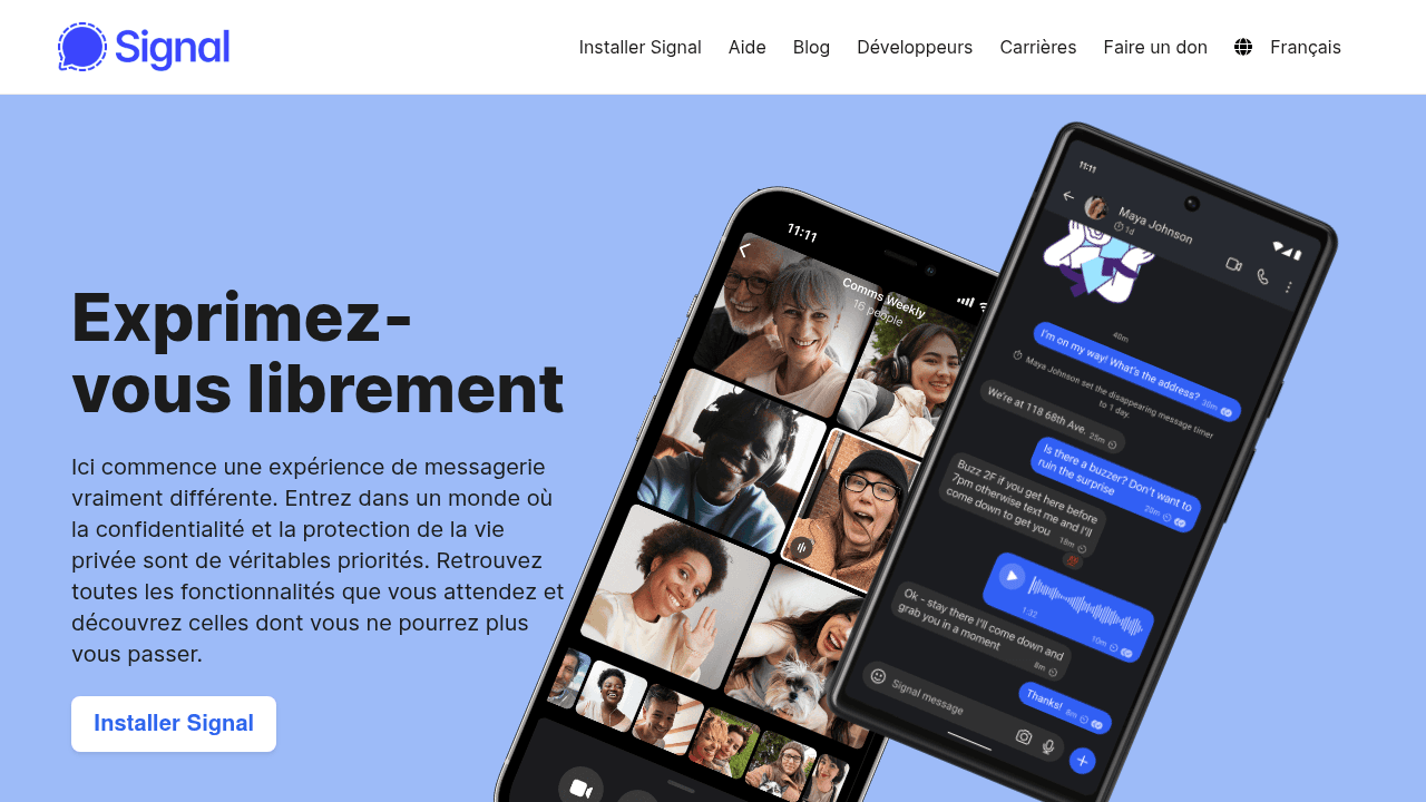 Signal, messagerie chiffrée de bout en bout
