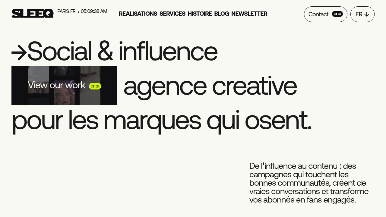Sleeq - Agence Instagram