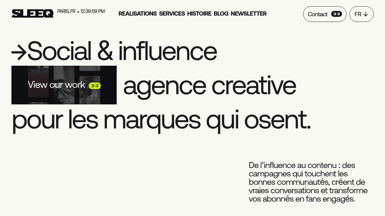 Sleeq - Agence TikTok