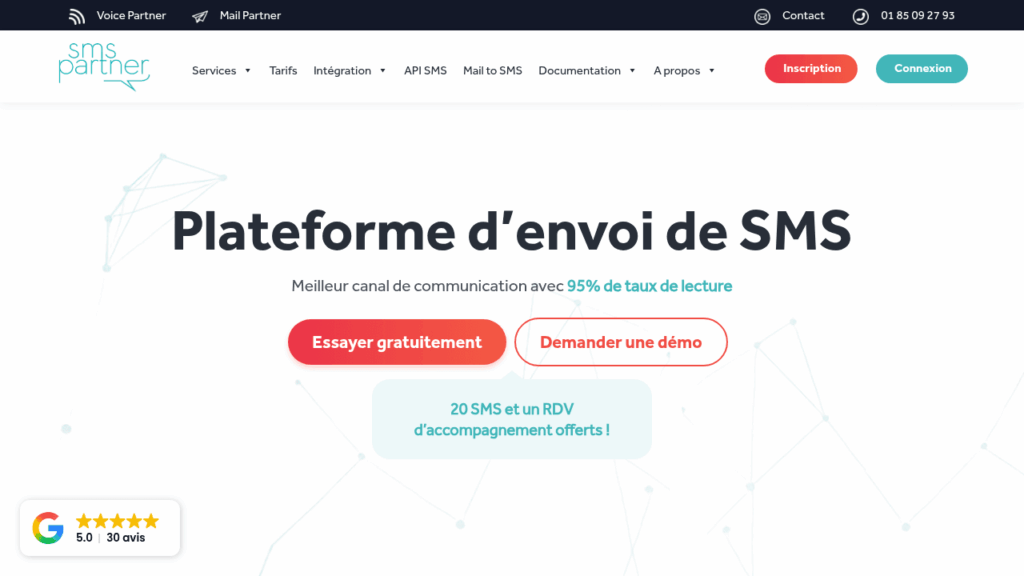 SMSPartner plateforme envoi SMS