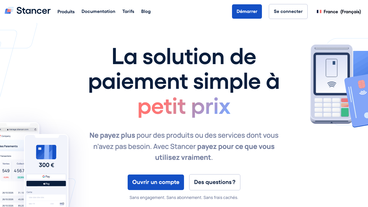 Page d'accueil de Stancer