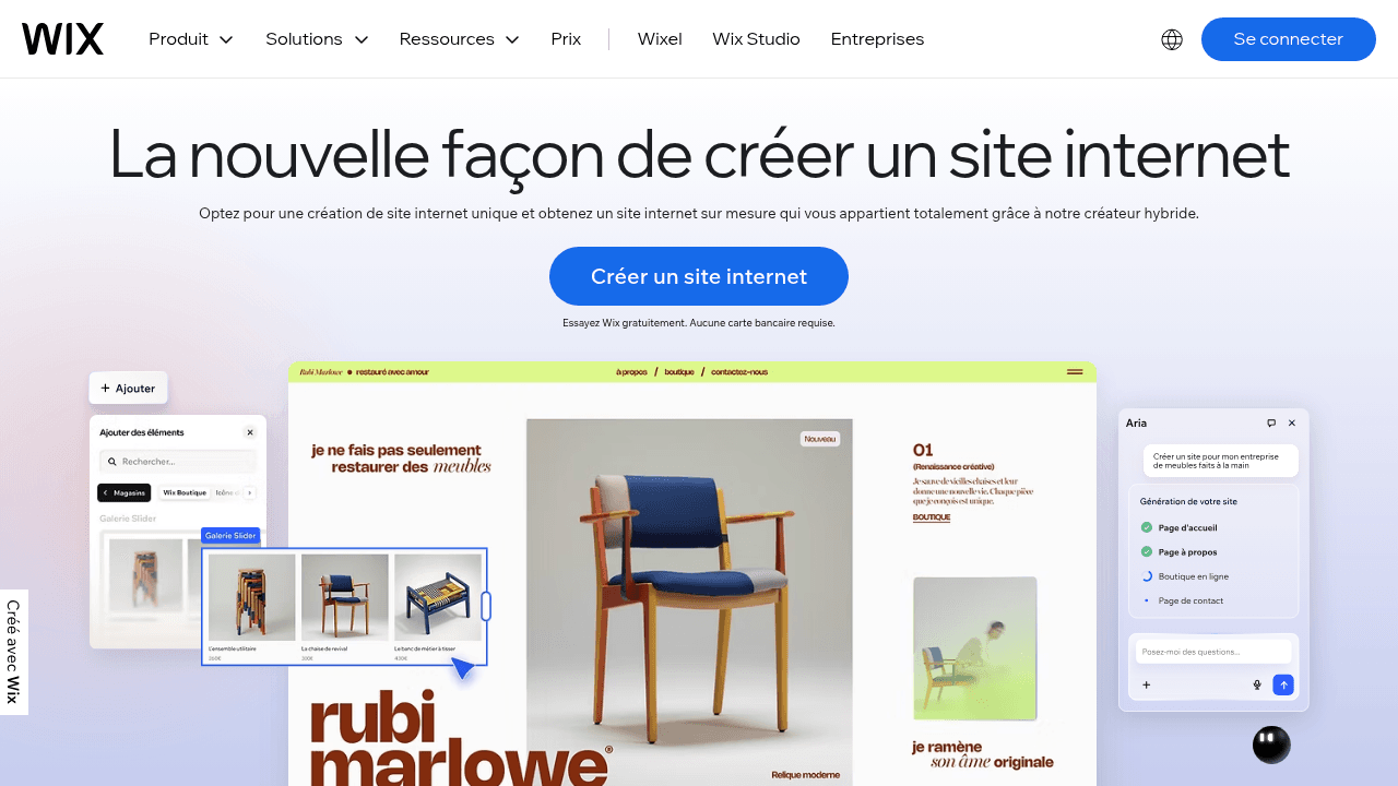 Wix, création et hébergement de site gratuit