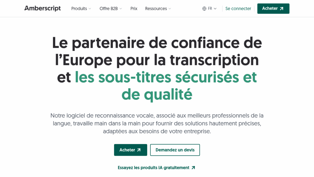 Capture d'écran de Amberscript