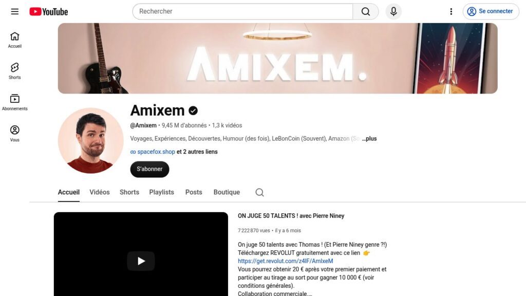 Chaîne YouTube de Amixem