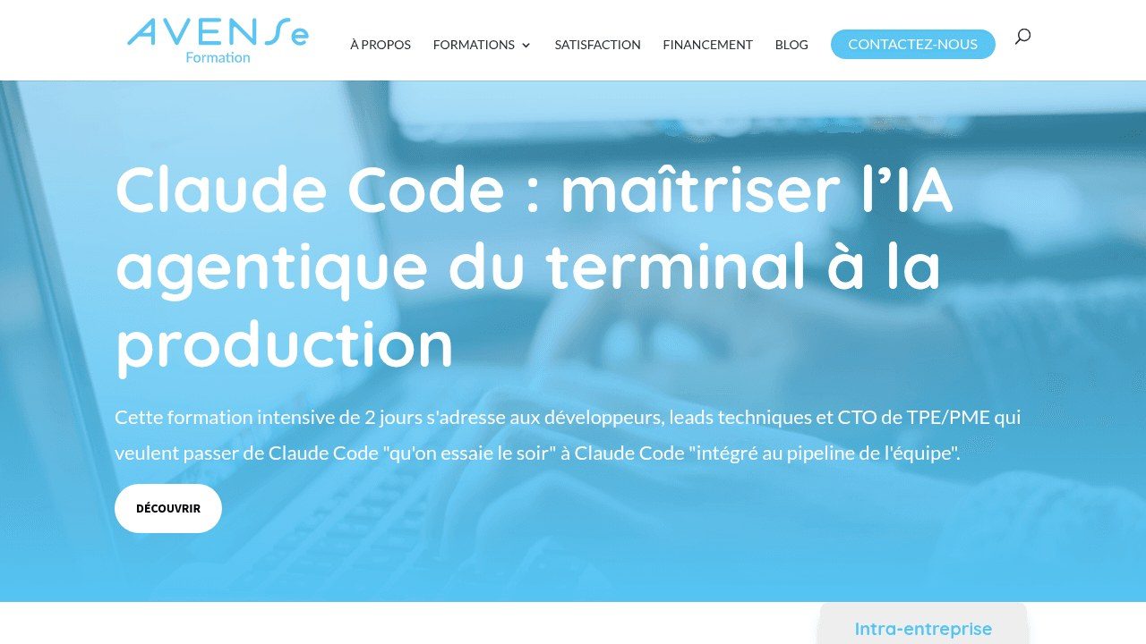 Formation Claude Code d'Avense Formation