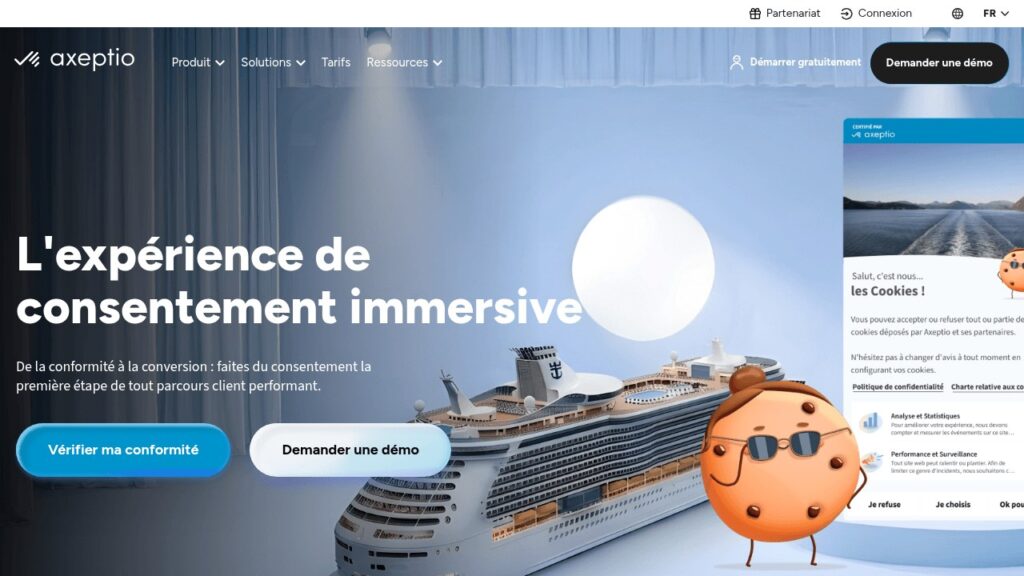 Capture d'écran d'Axeptio