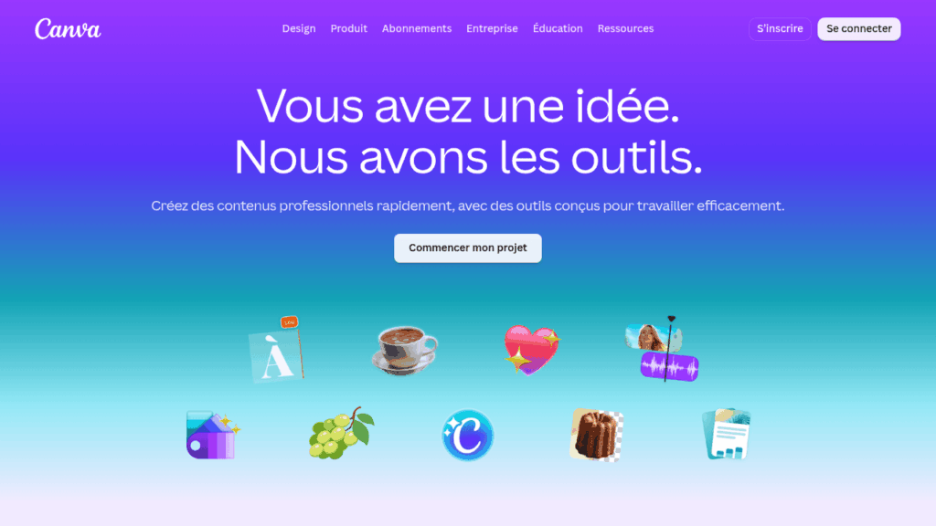 Capture d'écran de Canva