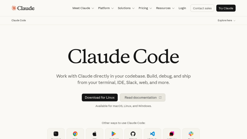 Capture d'écran de Claude Code