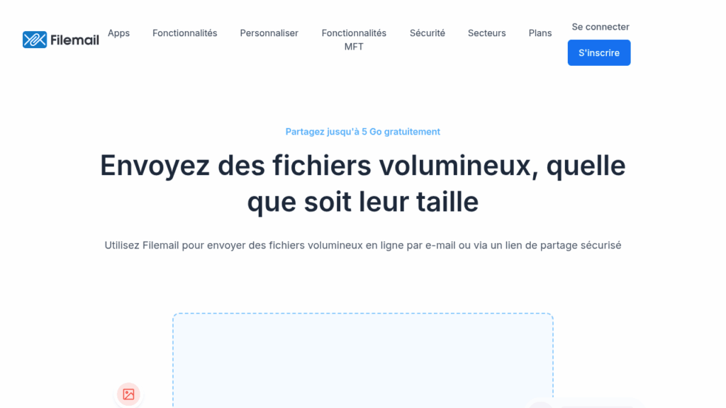 Capture d'écran de Filemail