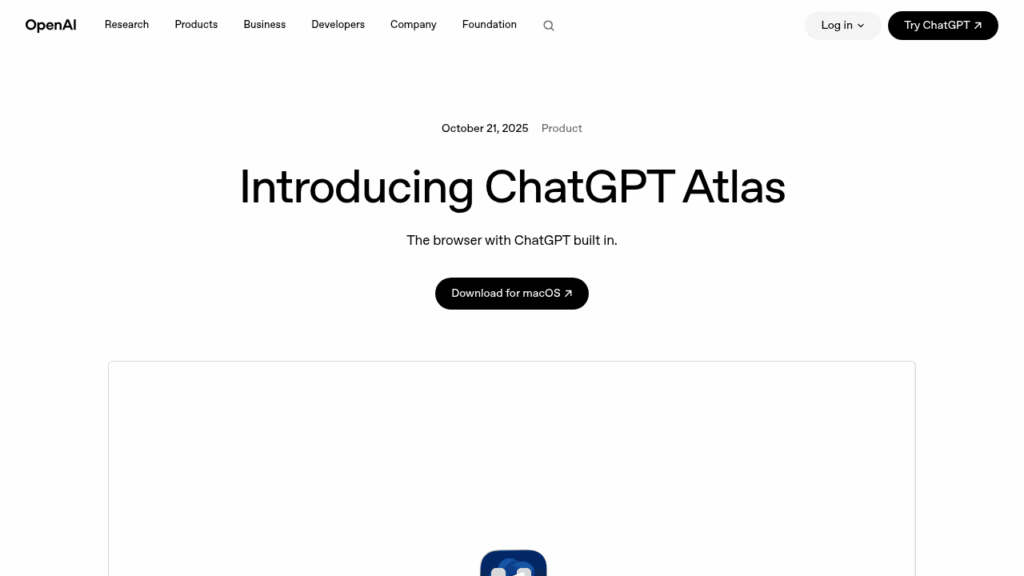 L'annonce de ChatGPT Atlas par OpenAI en octobre 2025