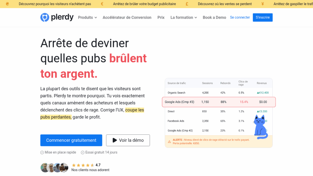 Capture d'écran de Plerdy