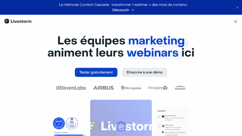 Capture d'écran de Livestorm