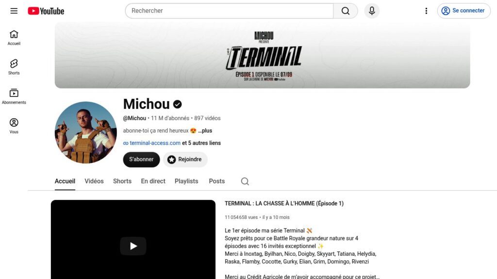 Chaîne YouTube de Michou