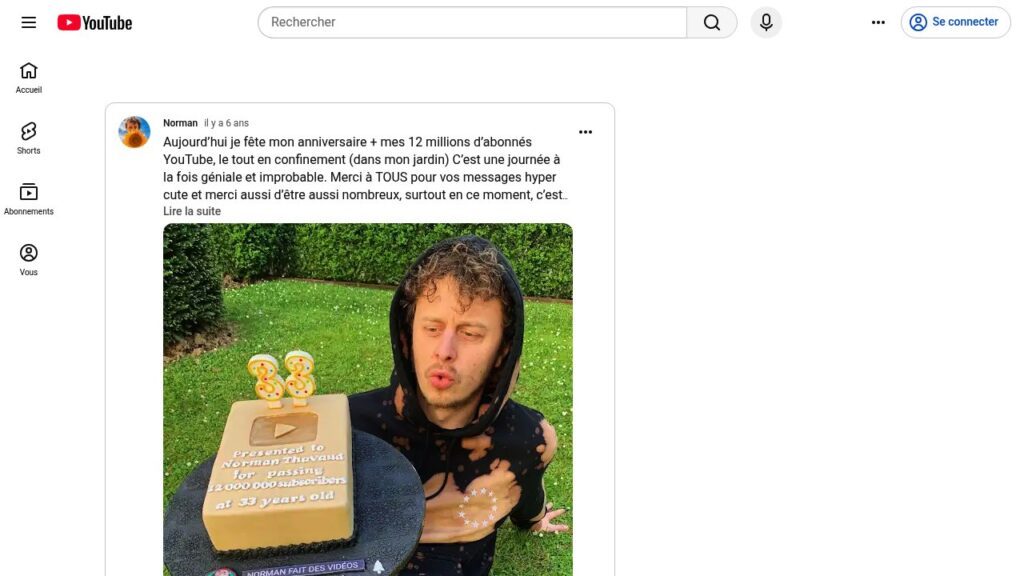 Chaîne YouTube de Norman
