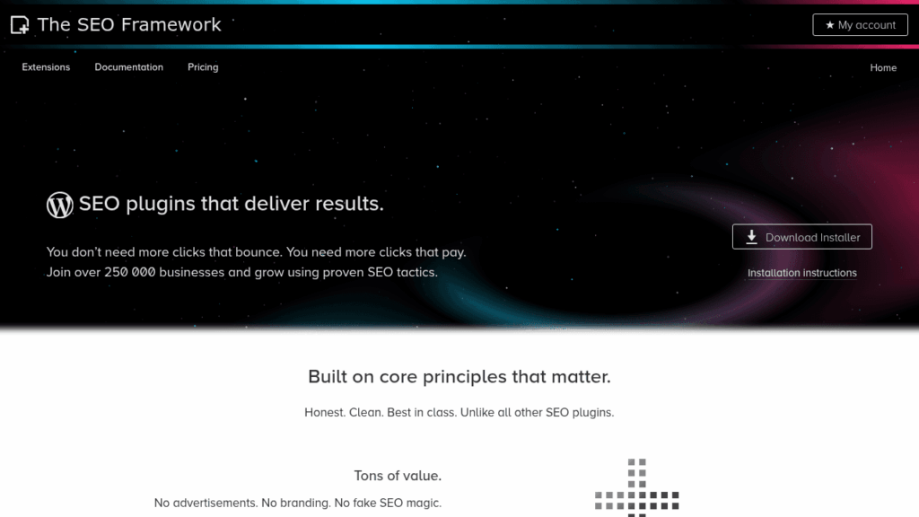 Capture d'écran de The SEO Framework