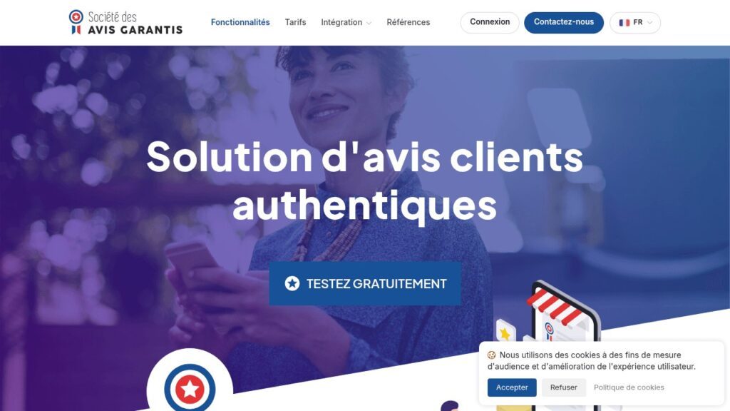 Capture d'écran de la Société des Avis Garantis