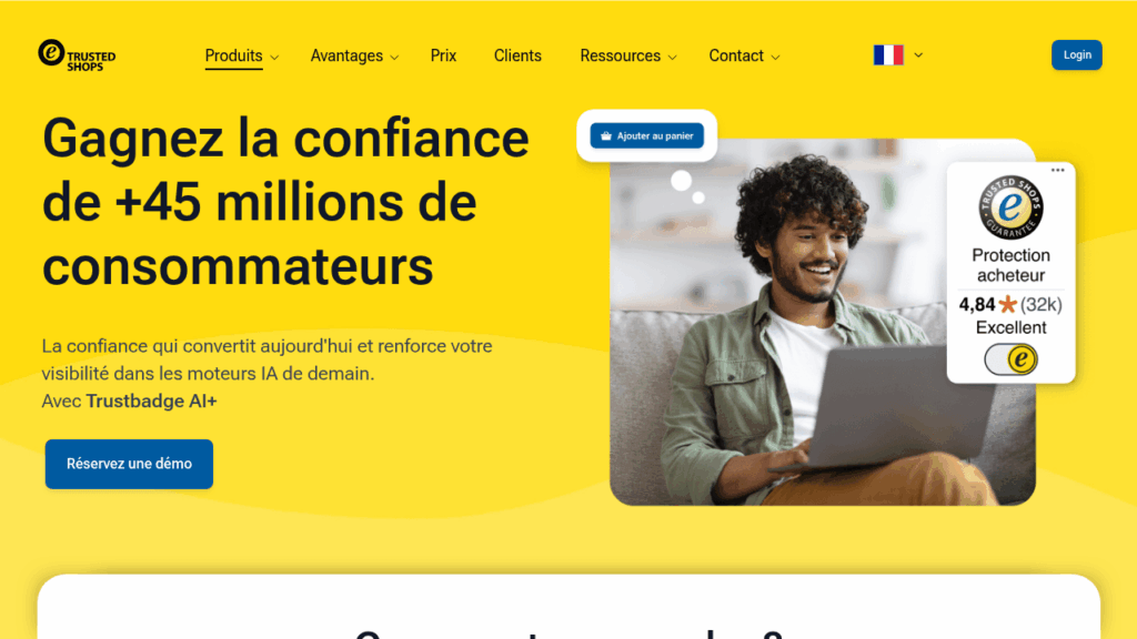 Capture d'écran de Trusted Shops