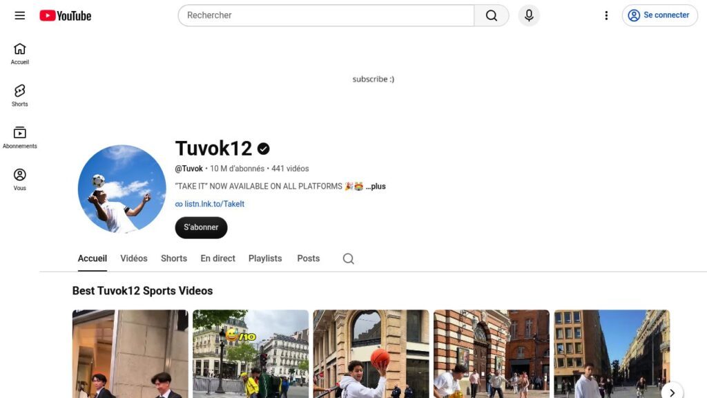 Chaîne YouTube de Tuvok12