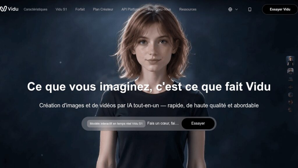 Capture d'écran de Vidu