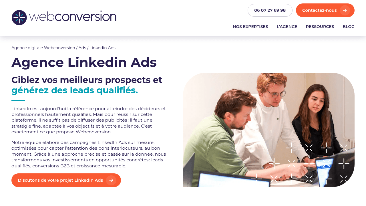 Webconversion Linkedin Ads