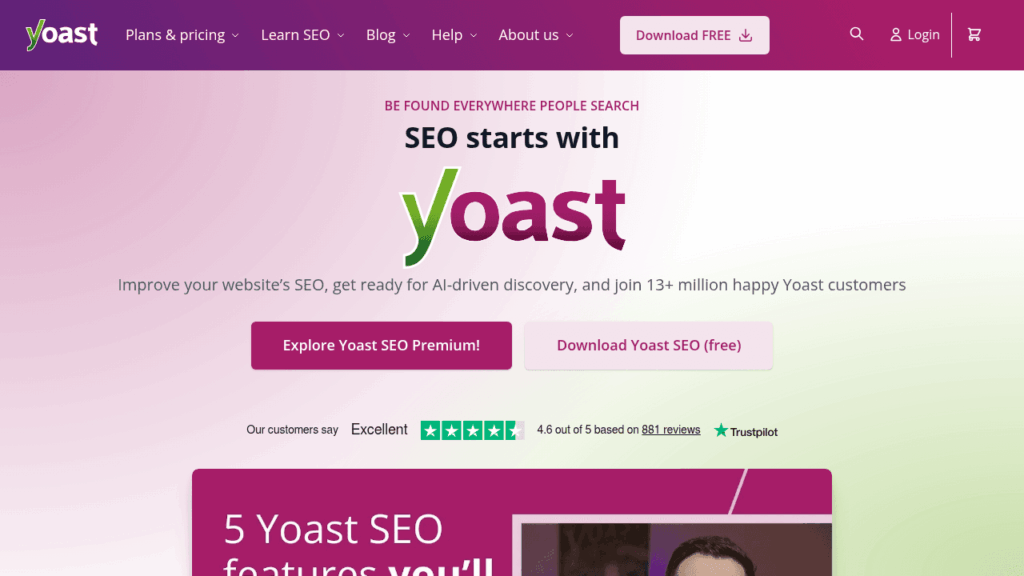 Capture d'écran de Yoast SEO