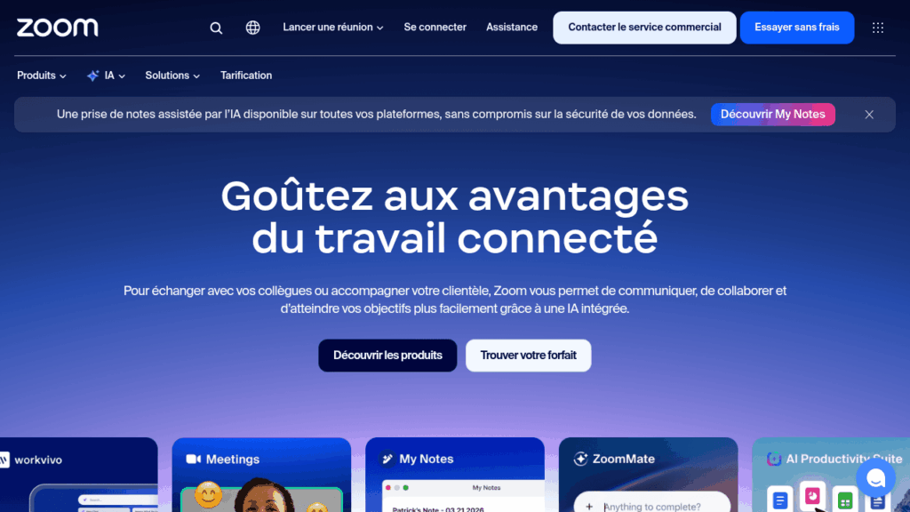 Capture d'écran de Zoom