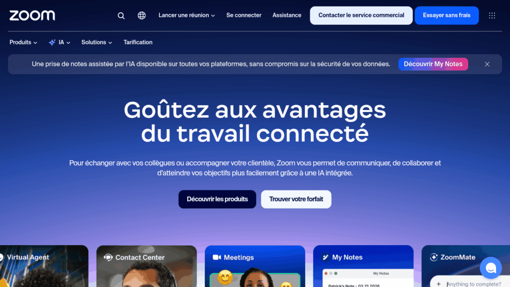 Capture d'écran de Zoom