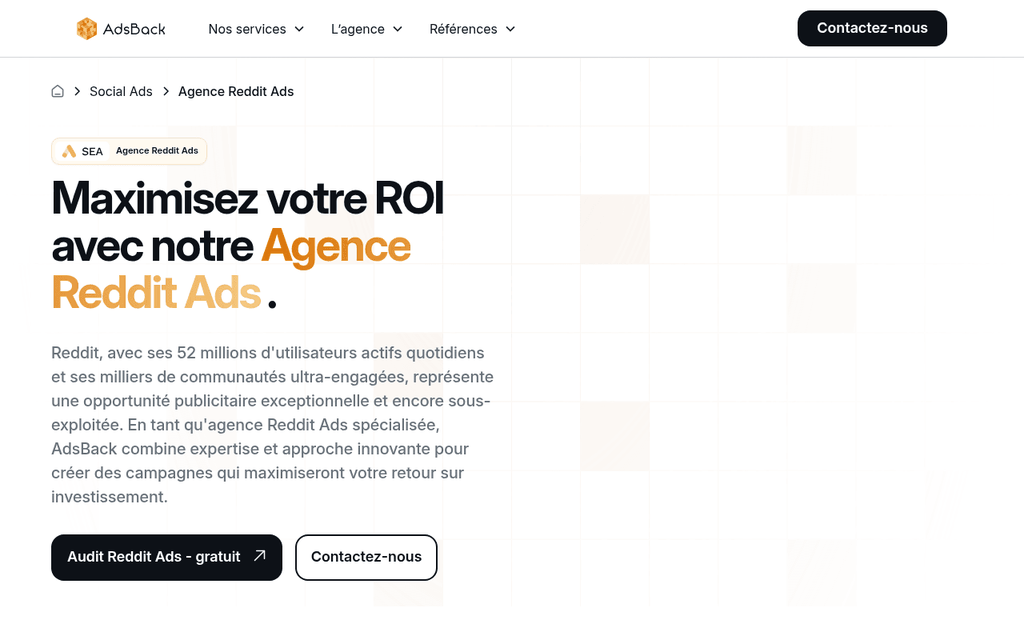 AdsBack - agence Reddit Ads