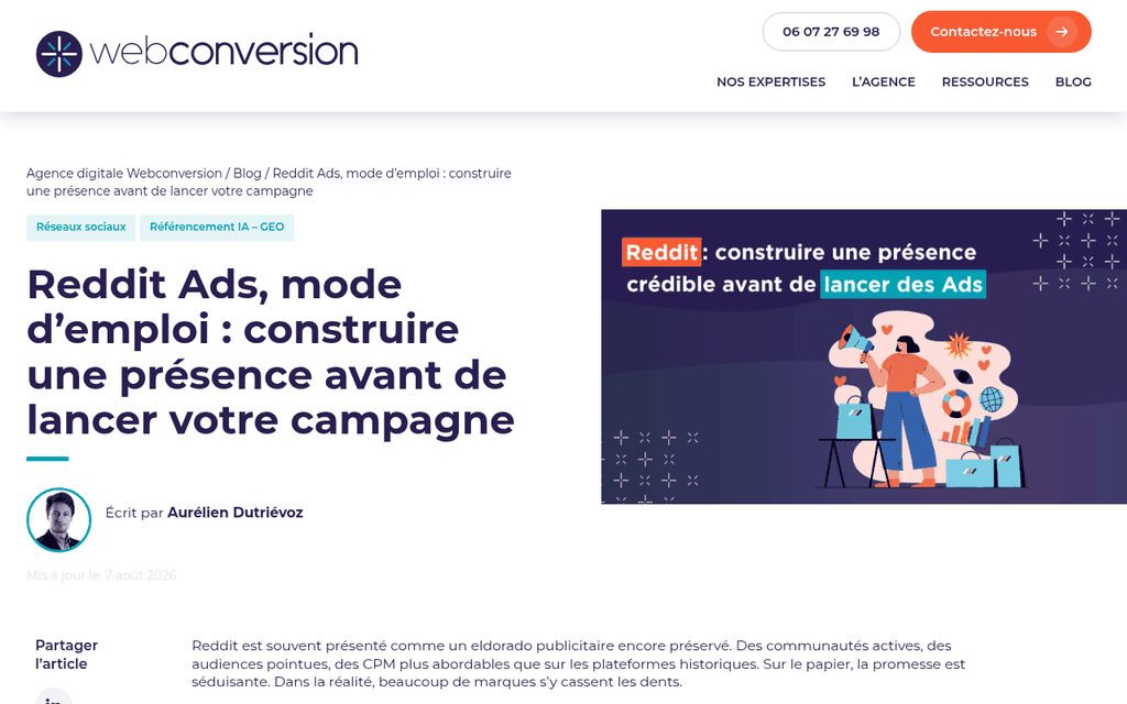 Webconversion - agence Reddit Ads