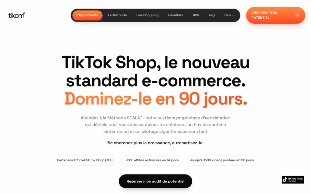 Tikom - agence TikTok Shop