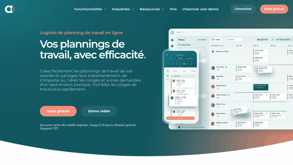 Capture d'écran de Agendrix