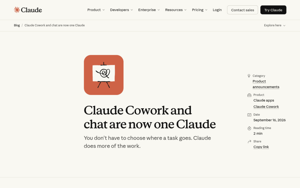 L'annonce de Claude Docs et Claude Slides sur le blog d'Anthropic