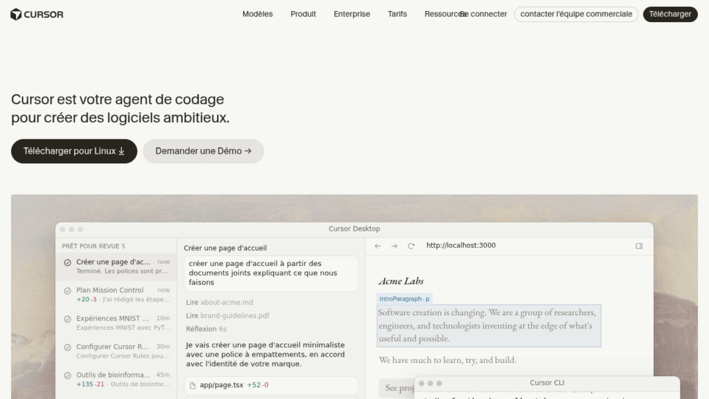 Capture d'écran de Cursor