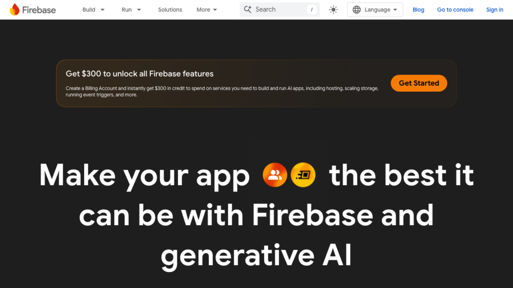 Capture d'écran de Firebase