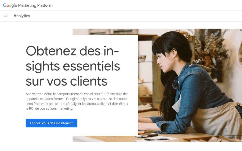 Capture d'écran de Google Analytics 4