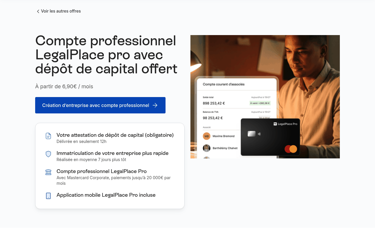 Compte professionnel LegalPlace Pro