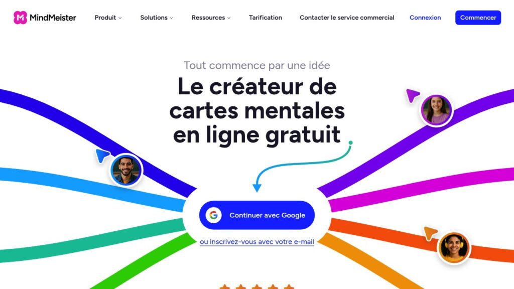Capture d'écran de MindMeister