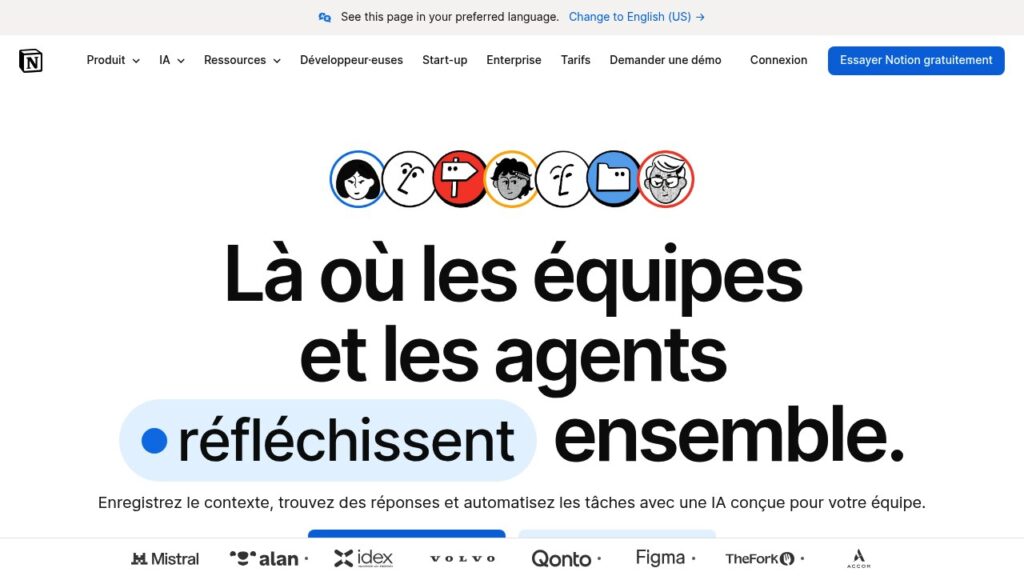 Capture d'écran de Notion