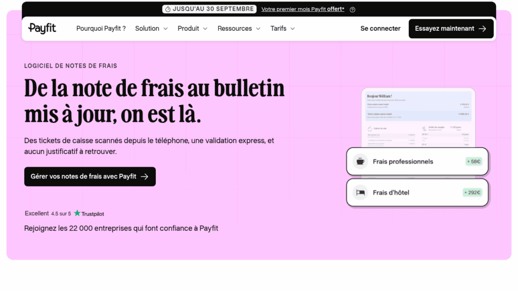 Capture d'écran de PayFit
