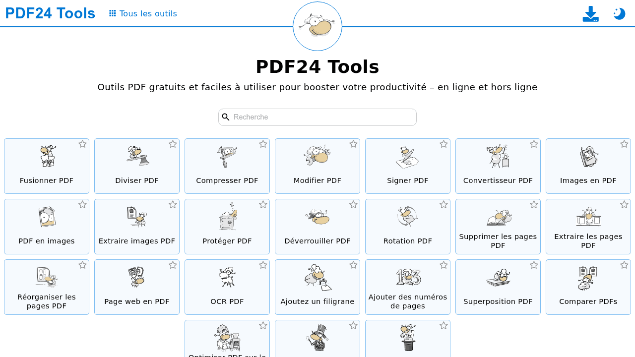 Capture d'écran de PDF24 Tools