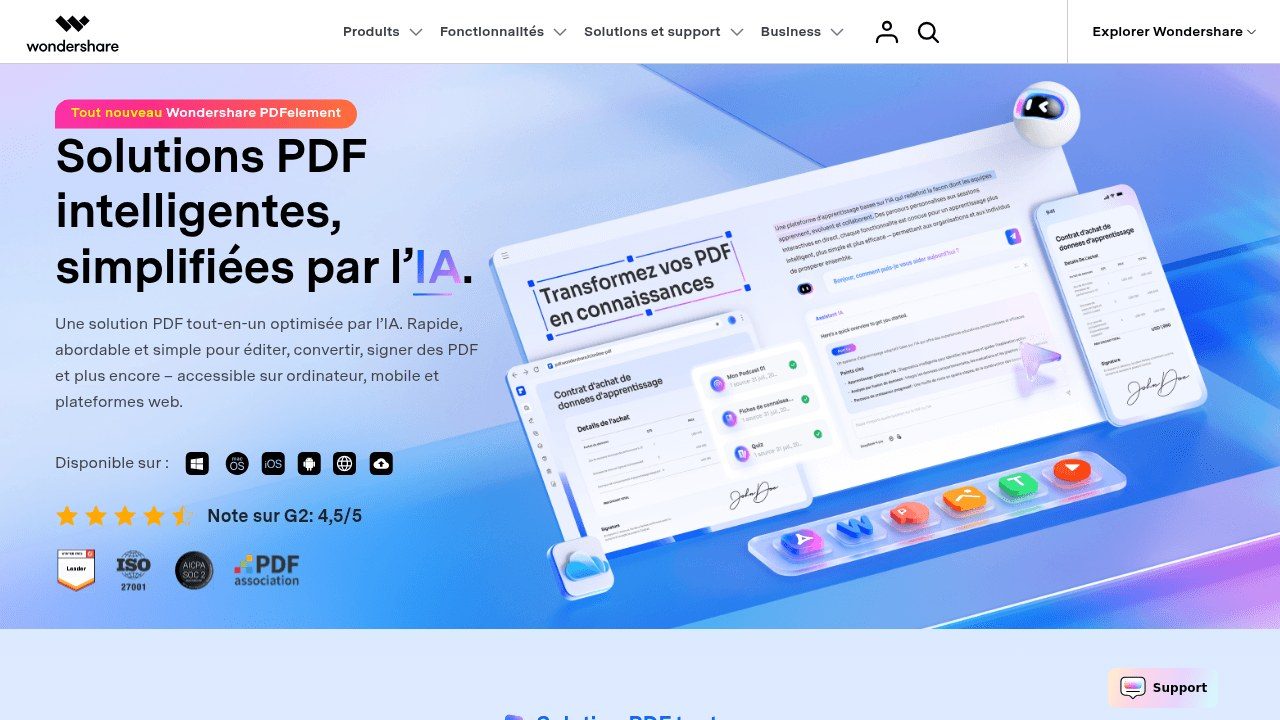 Capture d'écran de Wondershare PDFelement