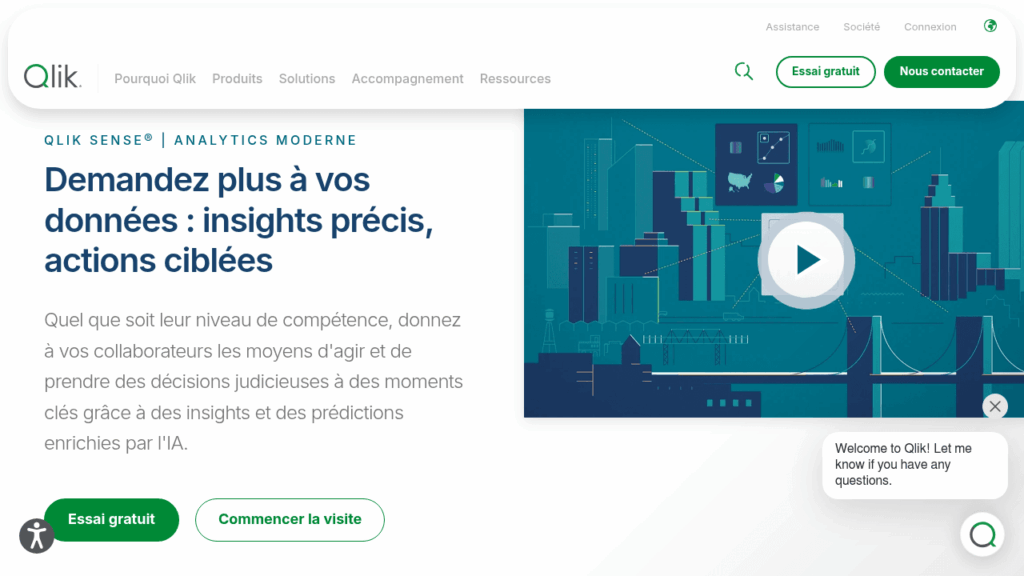 Capture d'écran de Qlik Sense