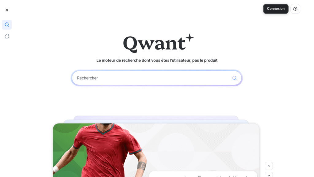 Capture d'écran de Qwant