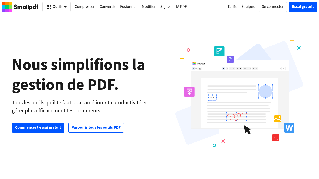 Capture d'écran de Smallpdf