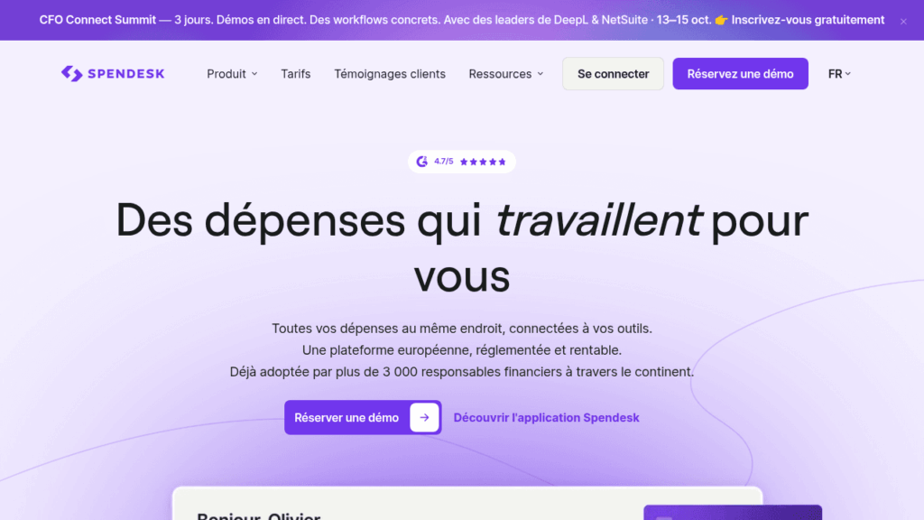 Capture d'écran de Spendesk
