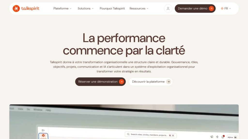 Capture d'écran de Talkspirit
