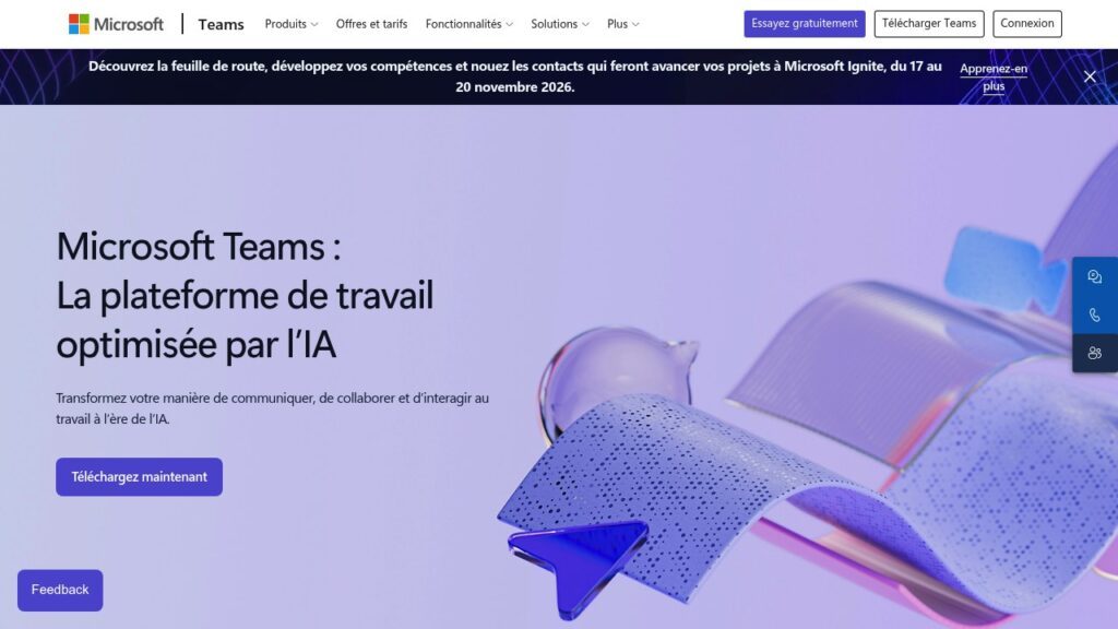 Capture d'écran de Microsoft Teams