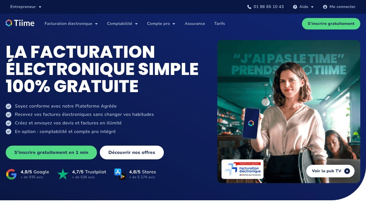 Capture d'écran de Tiime