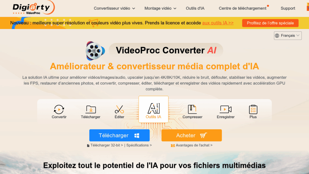 Capture d'écran de VideoProc Converter AI